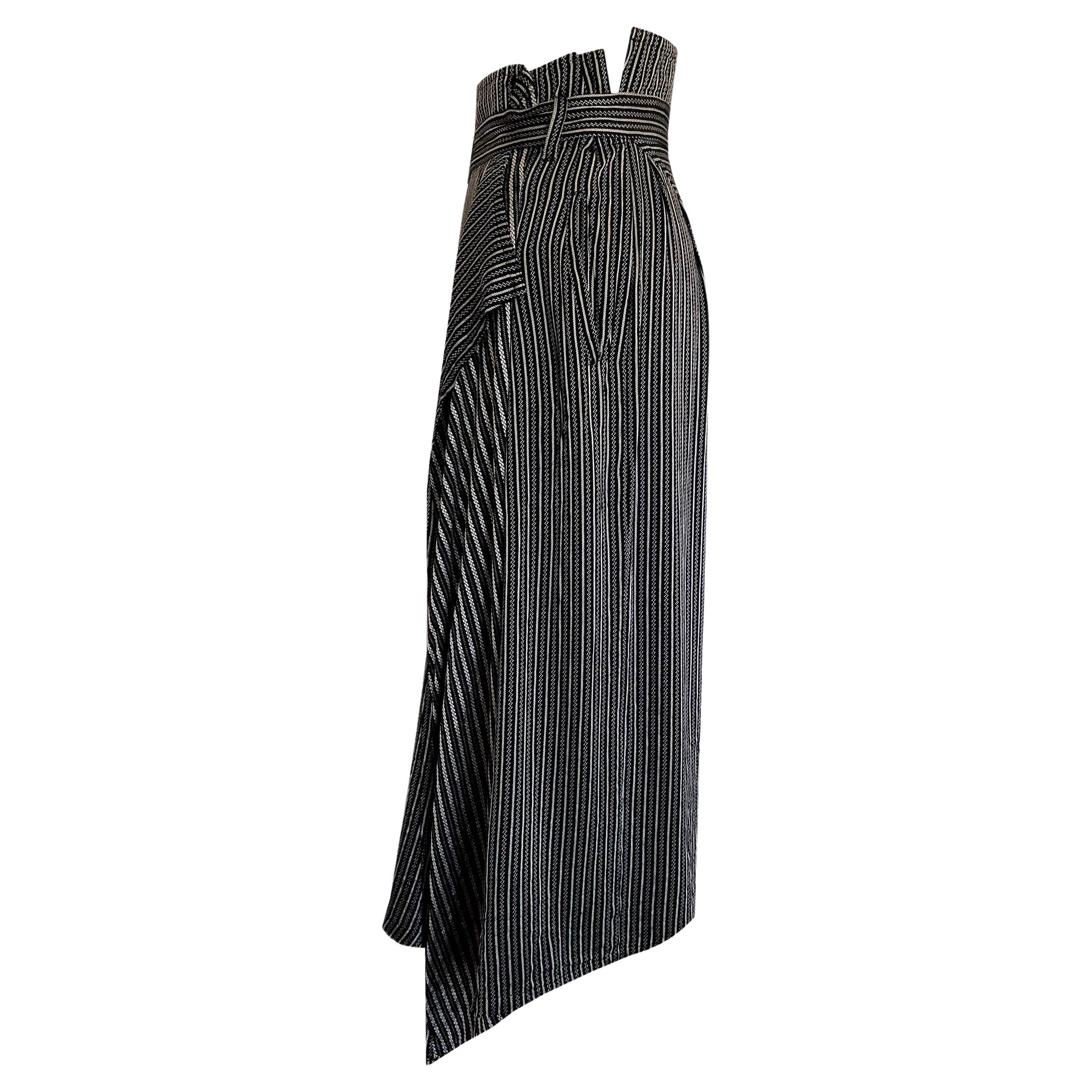 Kansai Yamamoto Skirt - 1980s Vintage - Asymmetric - High Waisted - Wrap Skirt For Sale