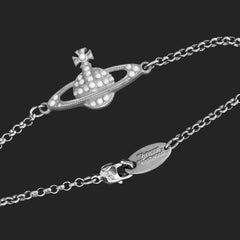 Vivienne Westwood - Bracelet 'Pearl Orb' - Chaîne en métal argenté - c.2000