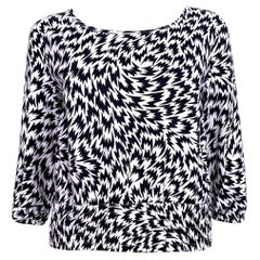 Eley Kishimoto – „Zap“-Top mit Print – 3/4-Ärmel – Seersucker-Bund