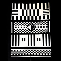 Issa London - Rare Archival - Black & White Geometric Jacquard Knit Pencil Skirt