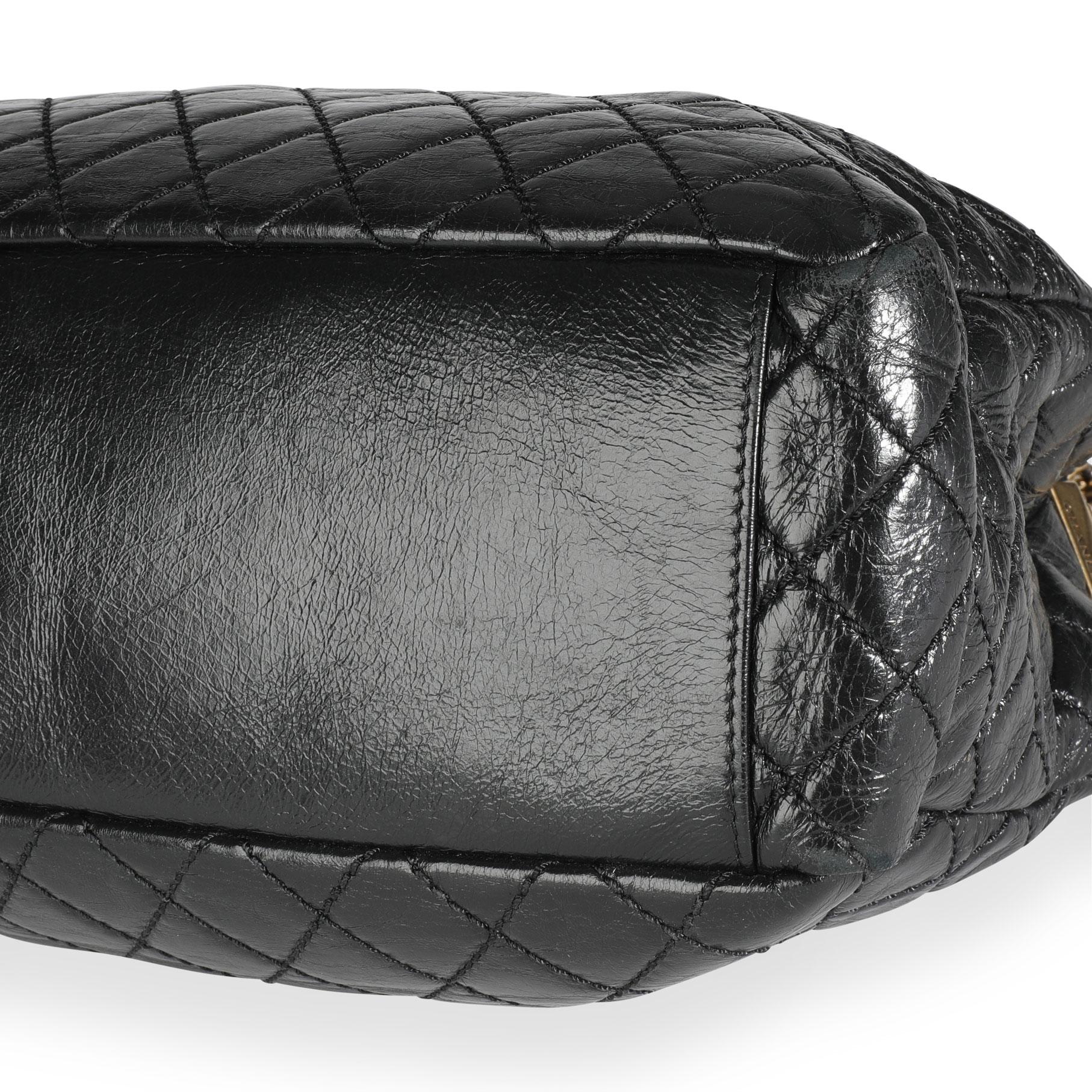 Chanel Black Quilted Boy Front Pocket Shopping Bag 2