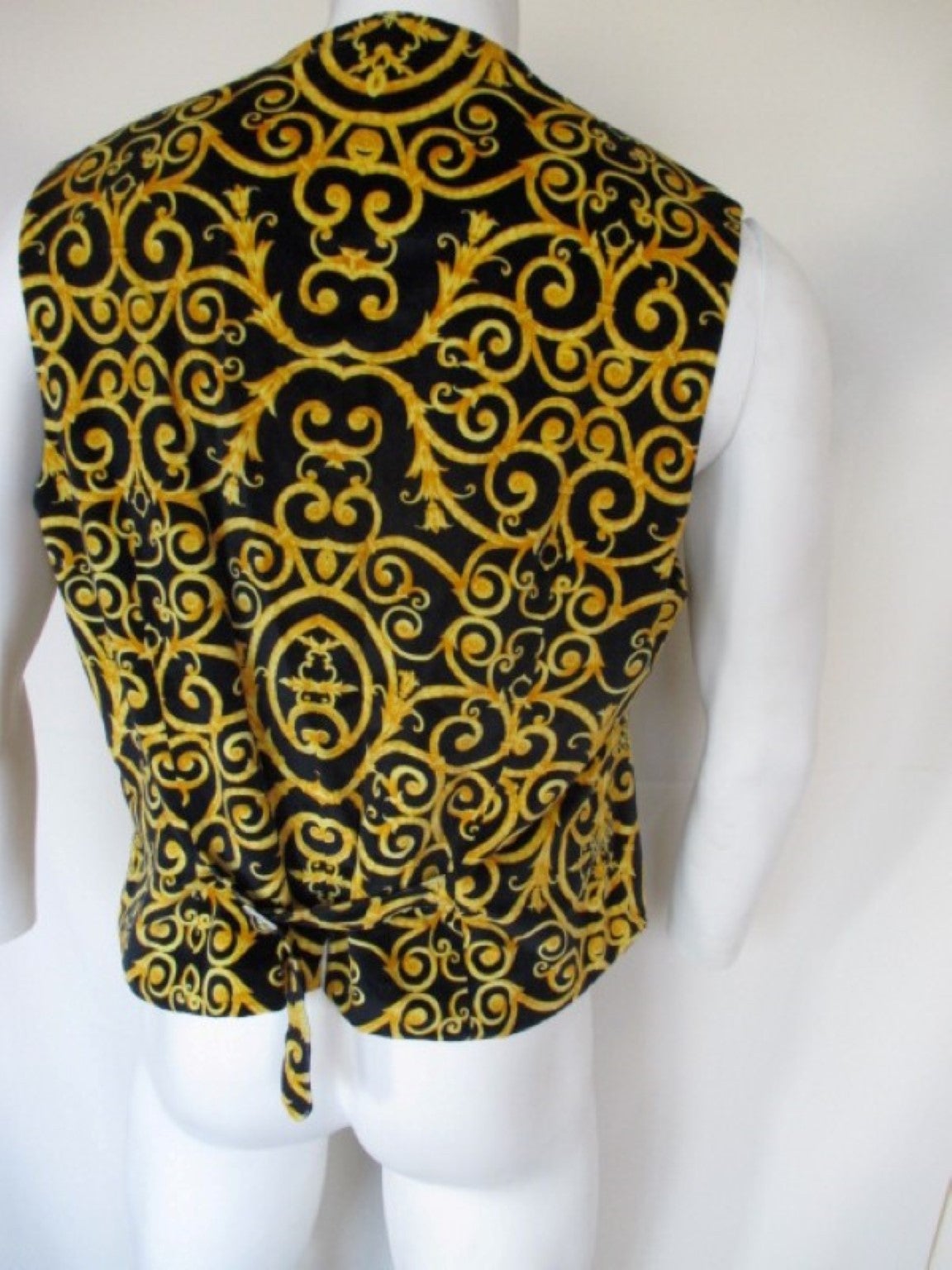 Gianni Versace velvet baroque Men's vest at 1stDibs