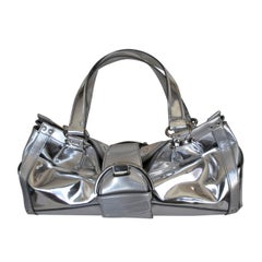 Used Sergio Rossi Silver Leather handbag