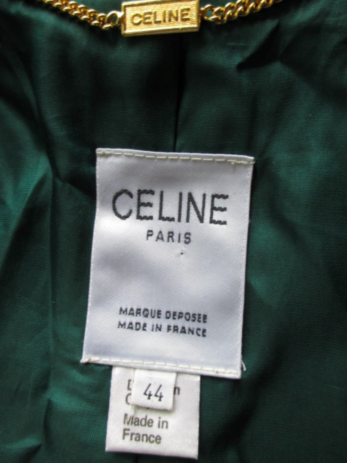 celine green coat