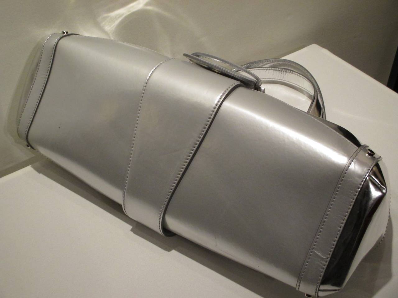 silver leather purses