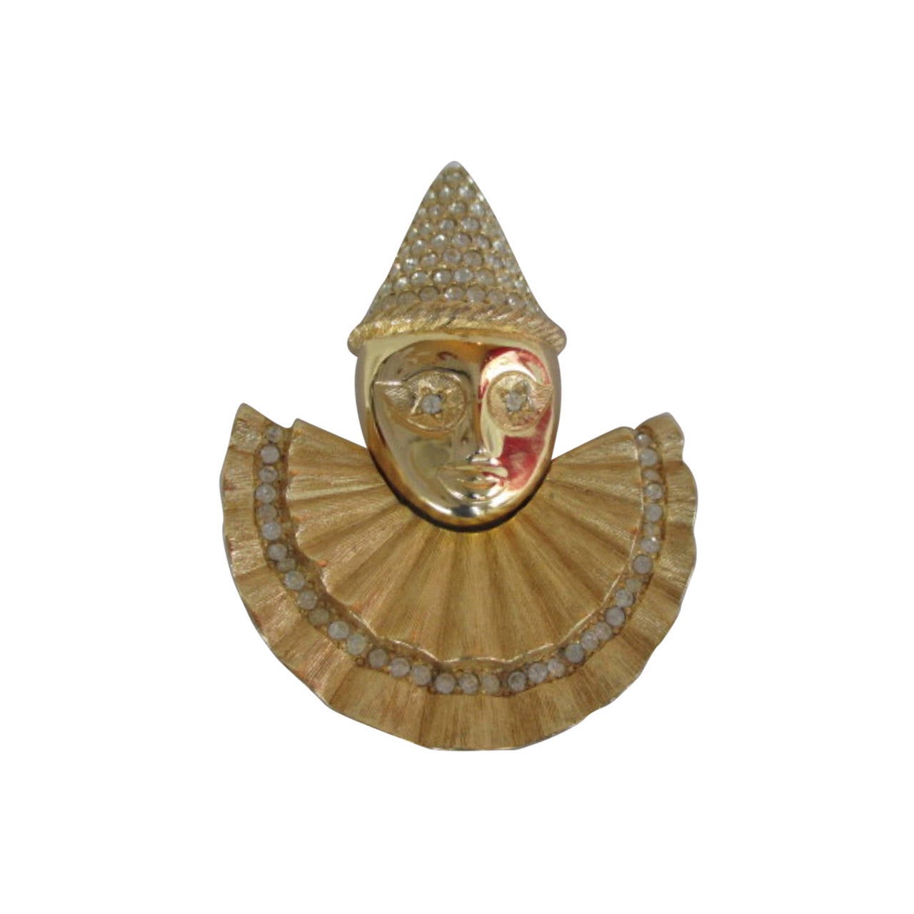 Gorgeous clown brooch from the 1980s by Maison CHRISTIAN DIOR.