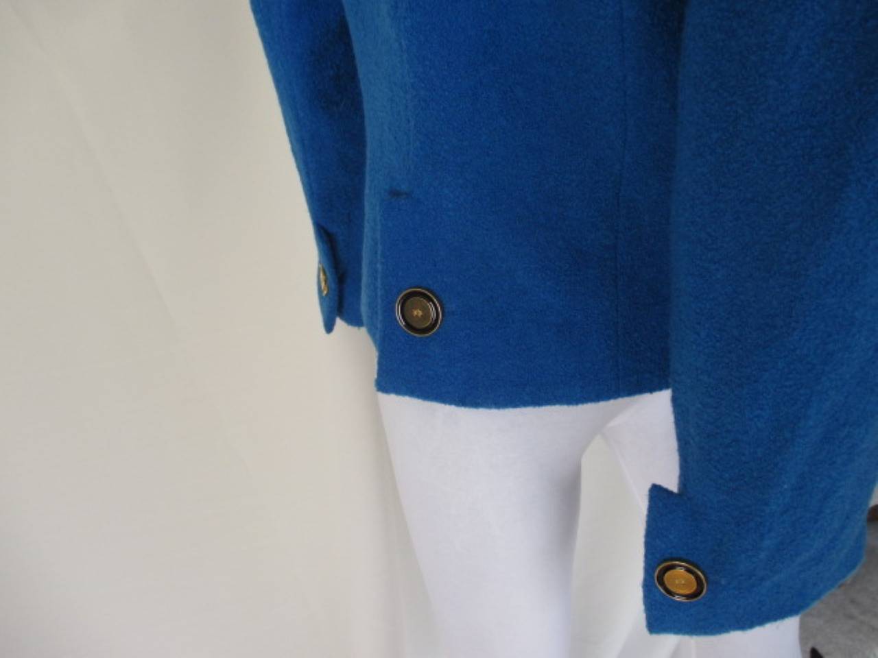 Givenchy Vintage Royal Blue and Grey Jacket For Sale 2