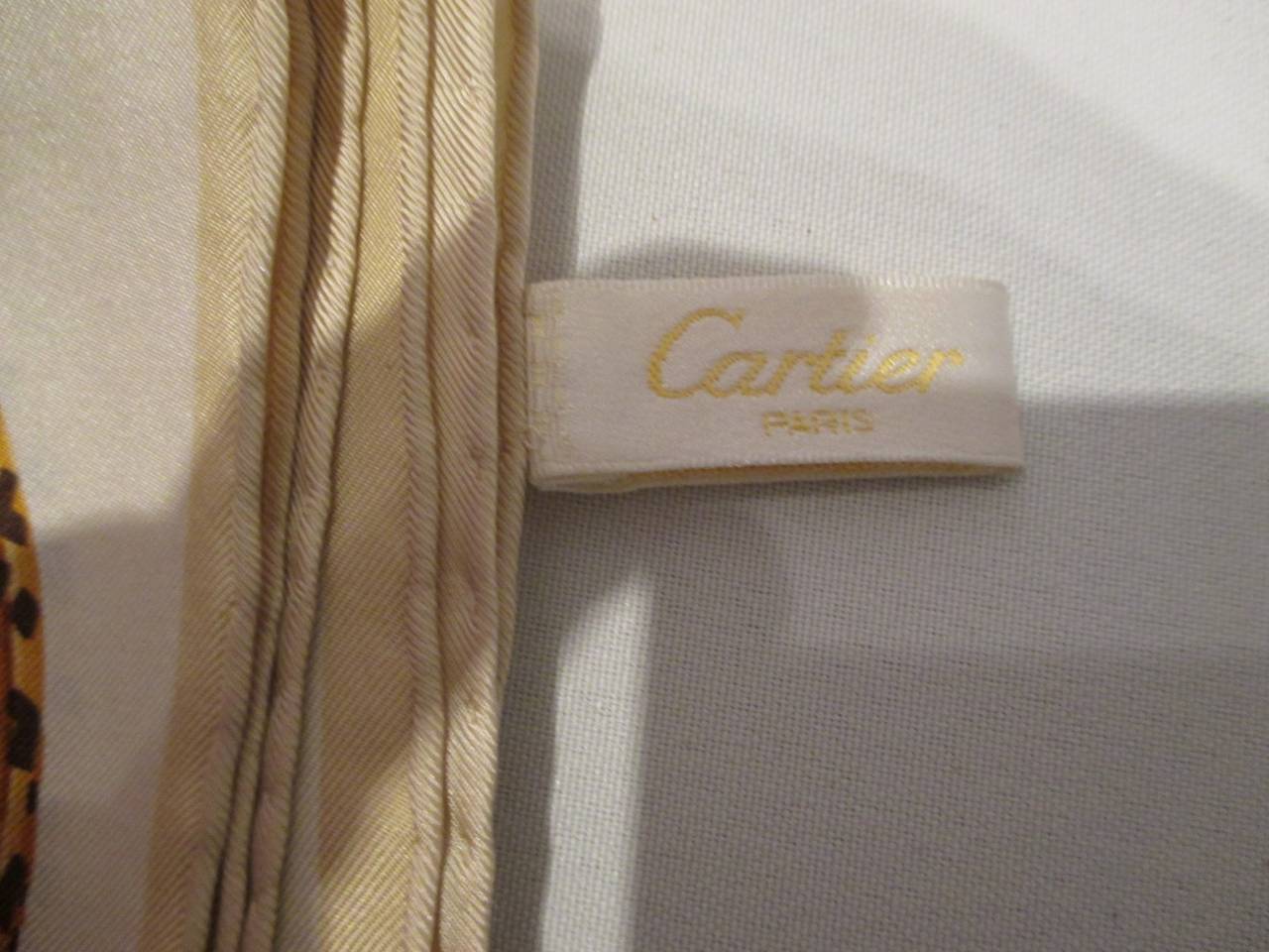 Cartier - Écharpe en soie 100 % vintage Bon état - En vente à Amsterdam, NL