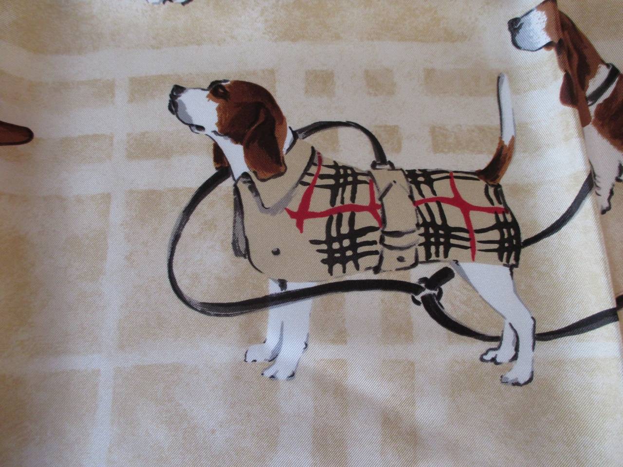 Burberry 100% silk vintage scarf with dogs at 1stDibs Burberry 100% silk vintage scarf with dogs at 1stDibs