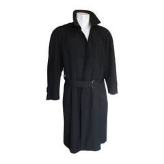Vintage Christian Dior black men's topcoat