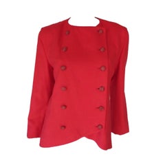 Vintage Pierre Cardin Paris Red Wool Jacket, 1980s