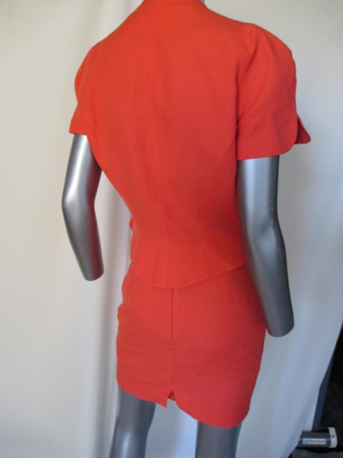 Red 80's Thierry Mugler 2 piece outfit