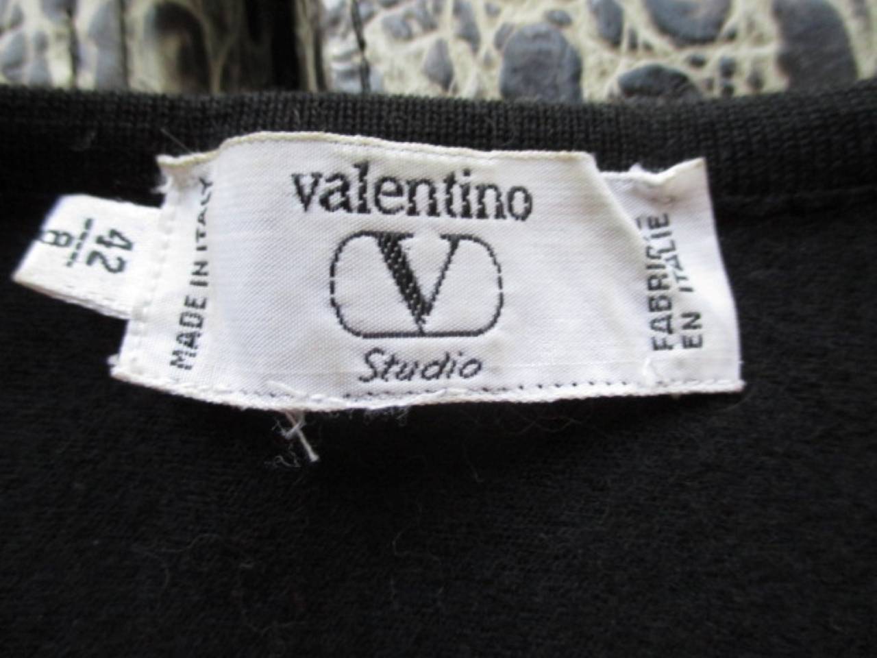 Black wool sweater from the Valentino collection 