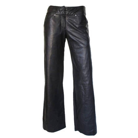 Versace Leather Pants - 18 For Sale on 1stDibs
