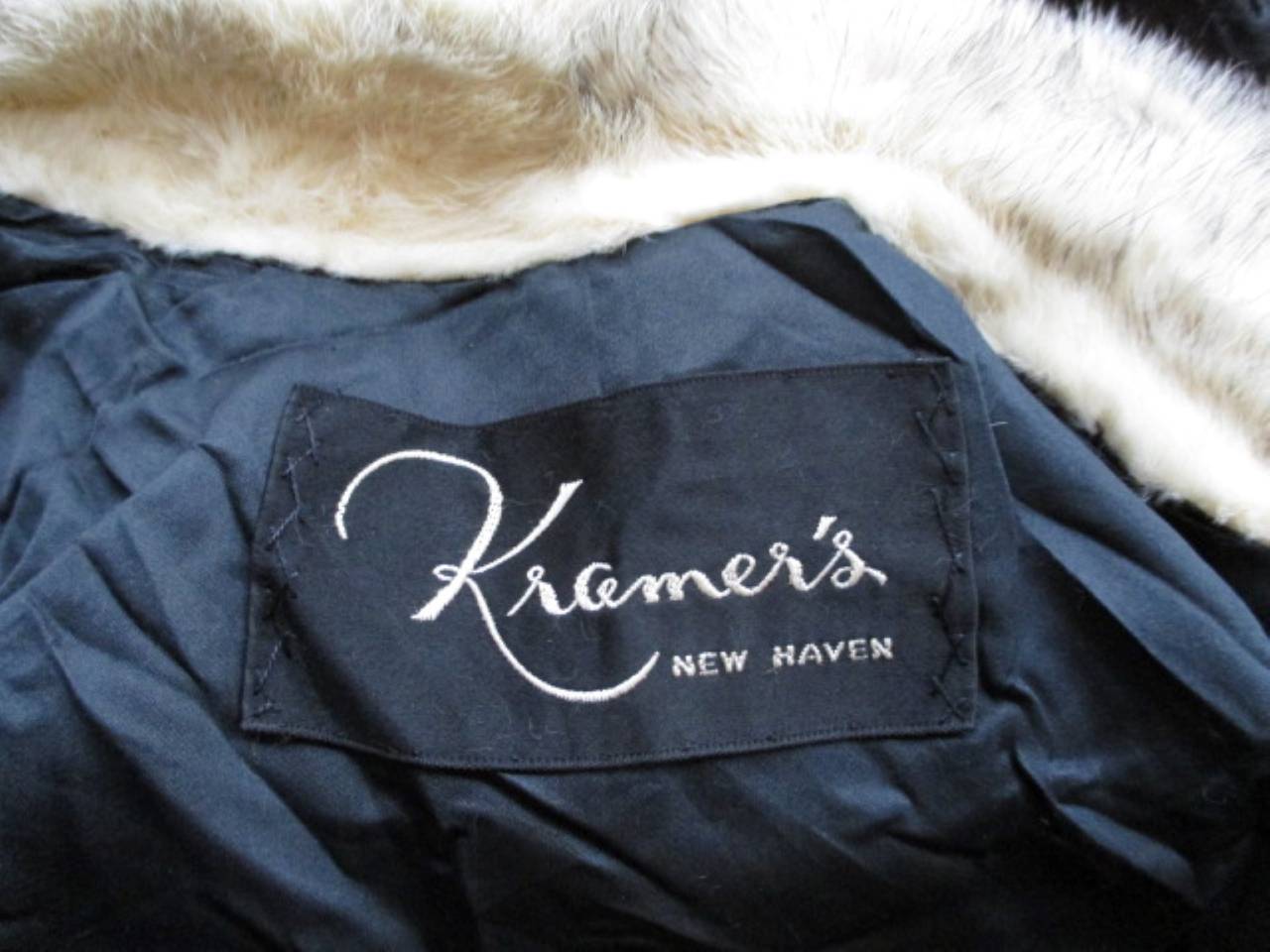 Women's Exclusive cross mink fur knee length coat with leather details