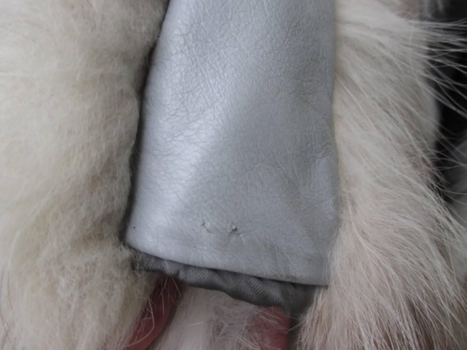 Women's full length arctic fox fur coat