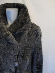 Elegant Silver-Grey Persian Lamb Fur Coat
