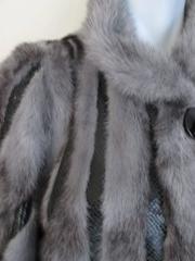 Blue Grey Mink Fur coat