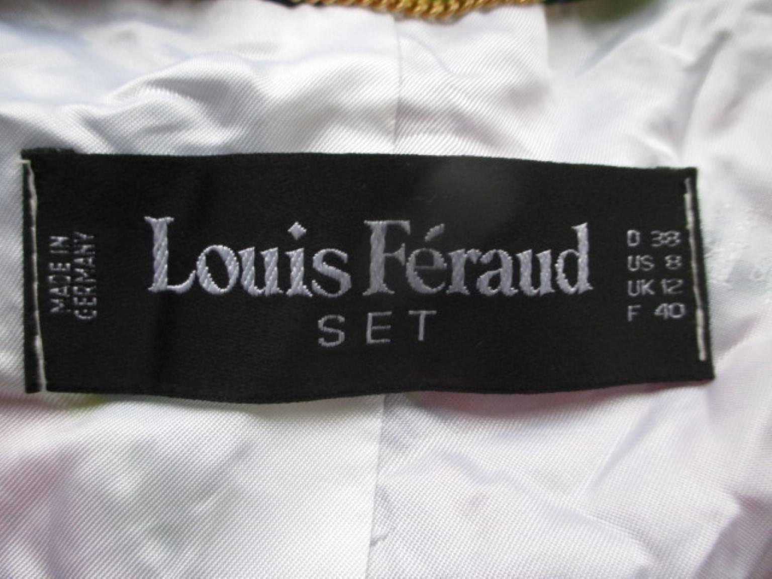 Louis Feraud classical motif cotton blazer, 1980s For Sale at 1stDibs