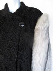 Black Astrakhan/Persian Lamb with Fox Fur sleeves