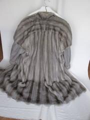 Sapphire Mink Fur and Leather Coat