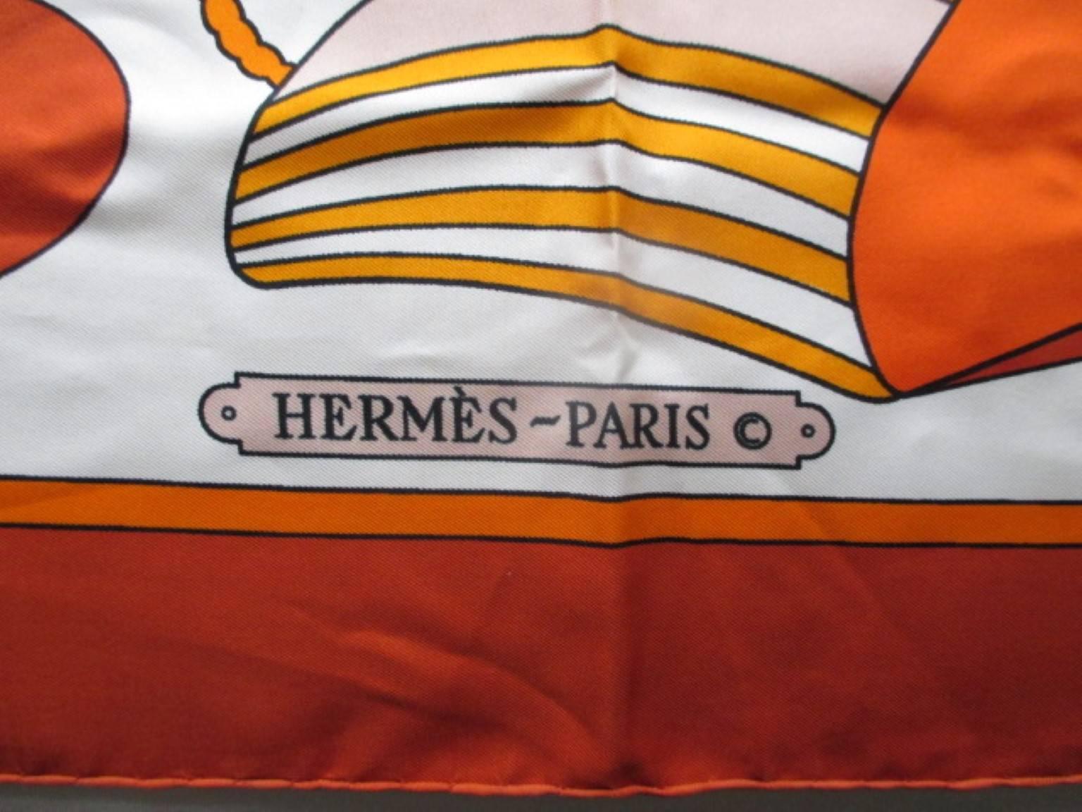 This is a beautiful multicolor authentic scarf by HERMES! 