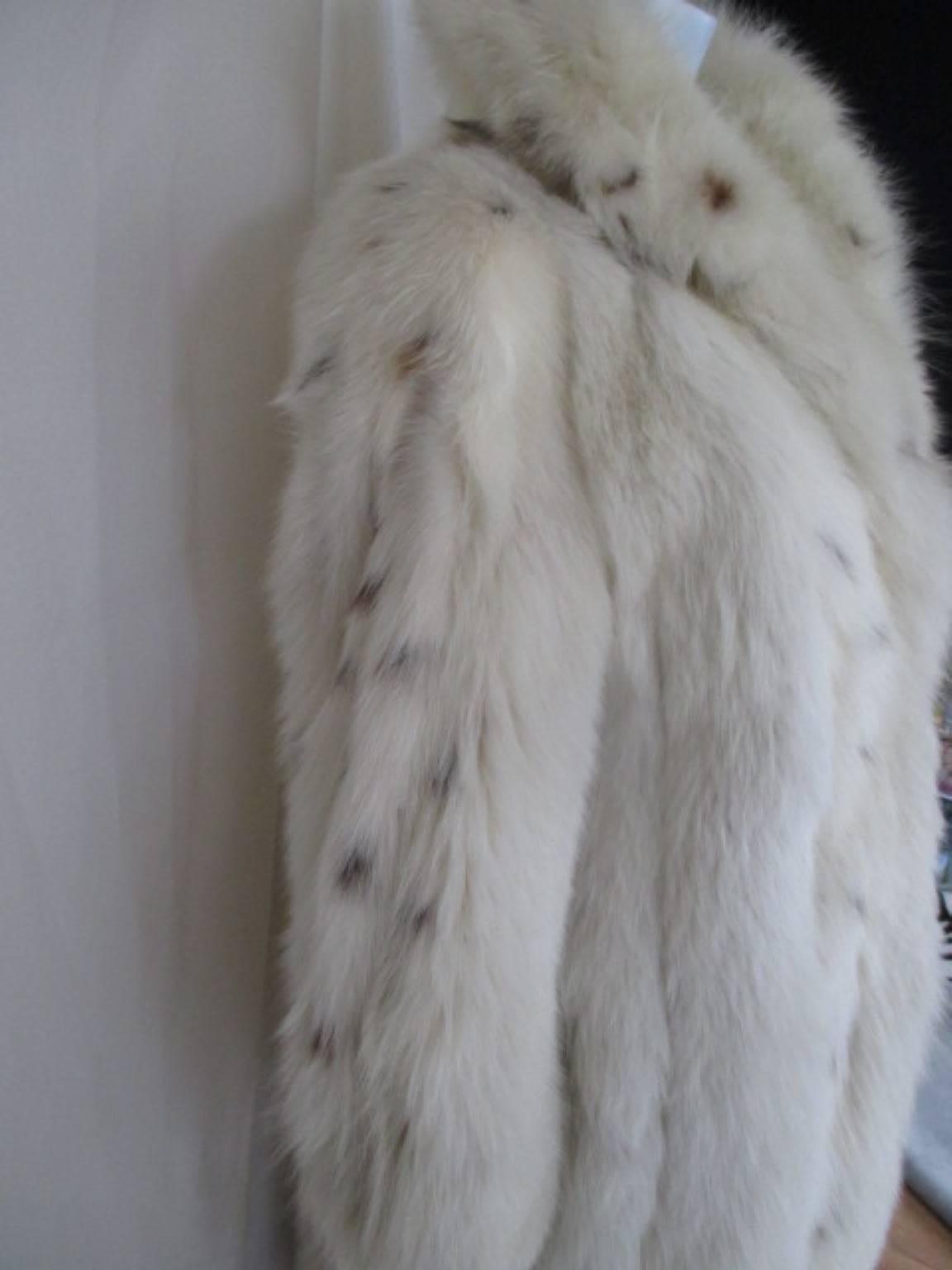 Women's high quality lynx dyed fox fur coat