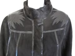 Reversible Black Suede Leather Coat