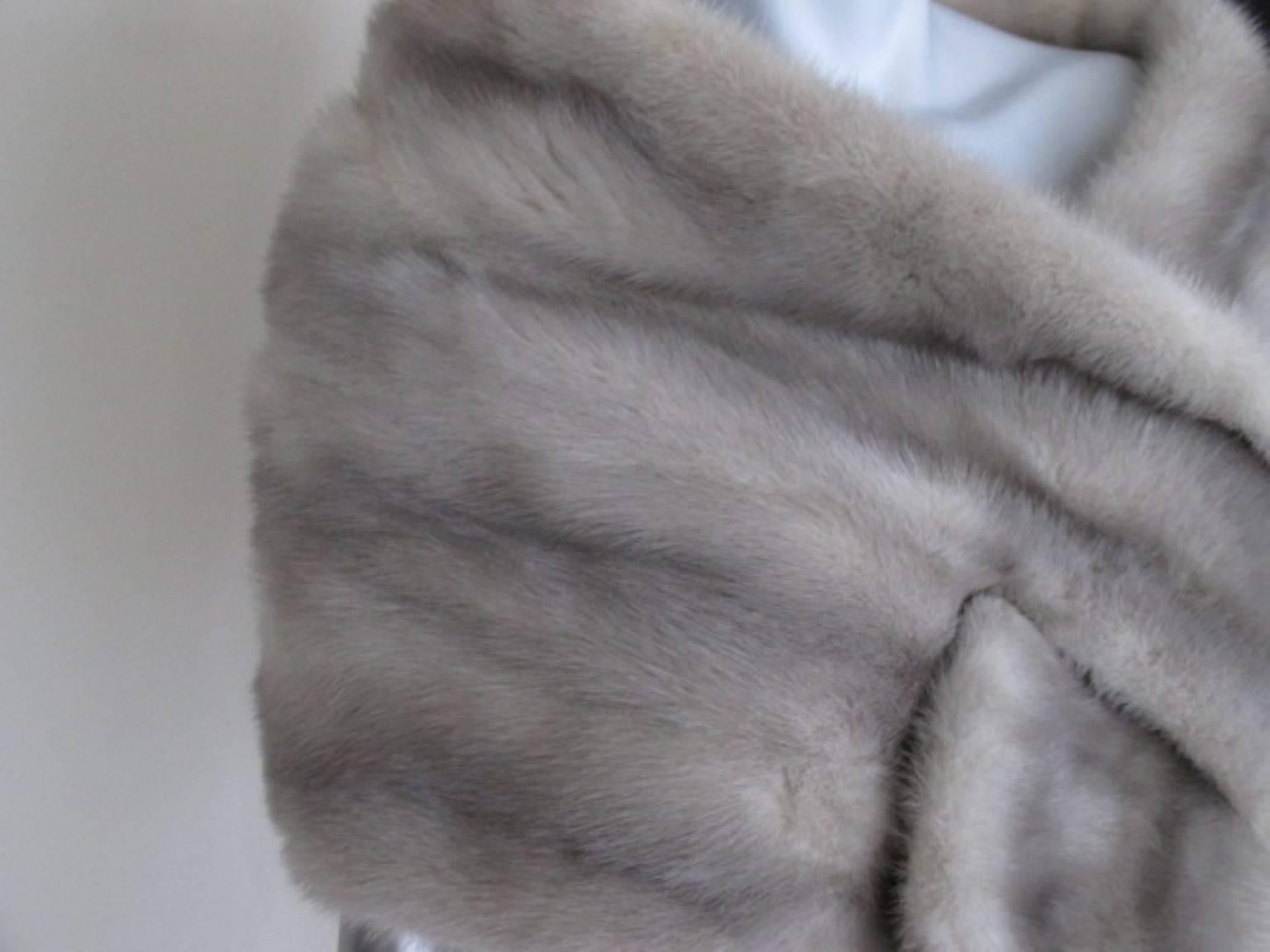 Gray sapphire mink fur stole from 