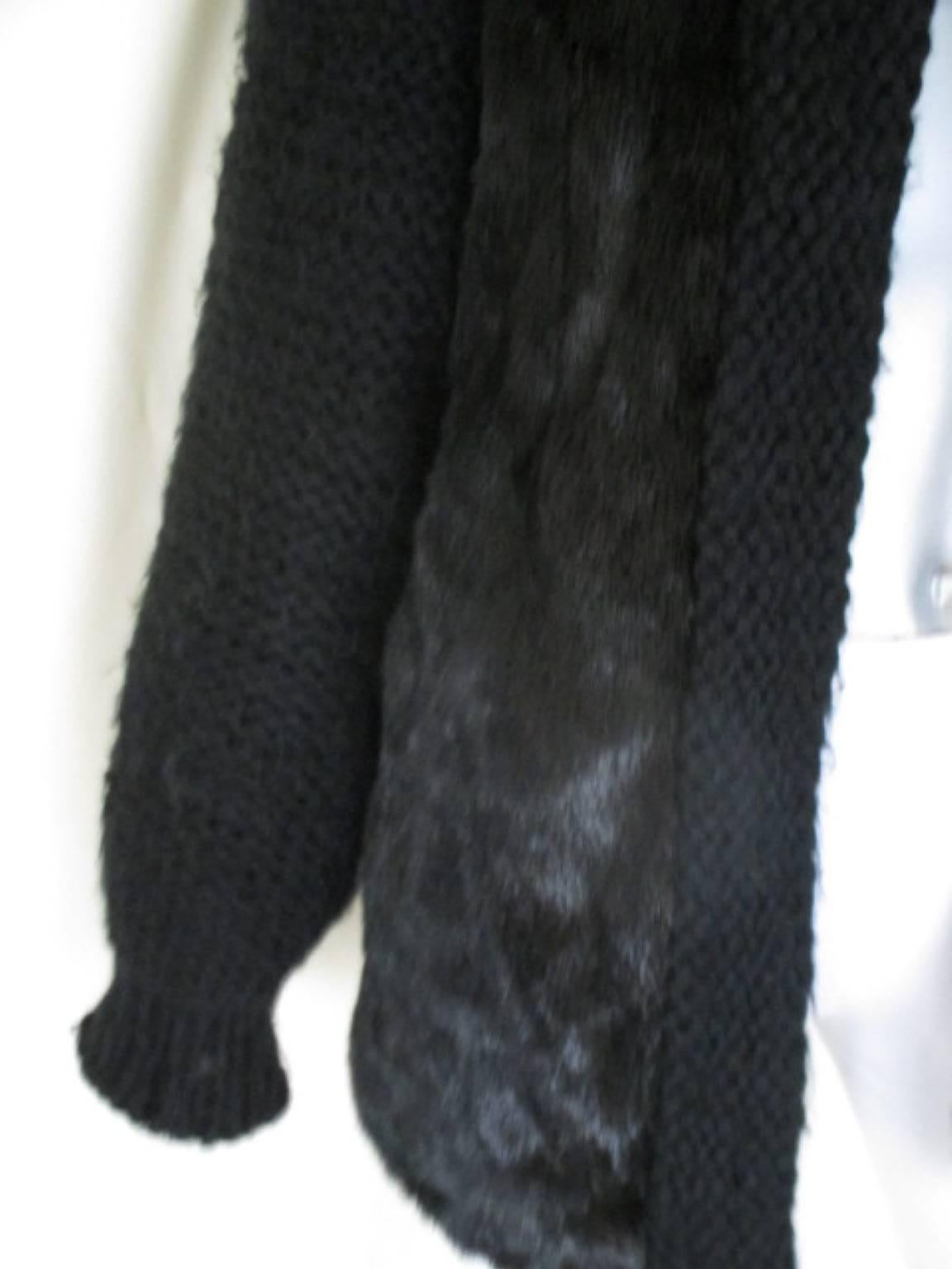 knitted mink vest