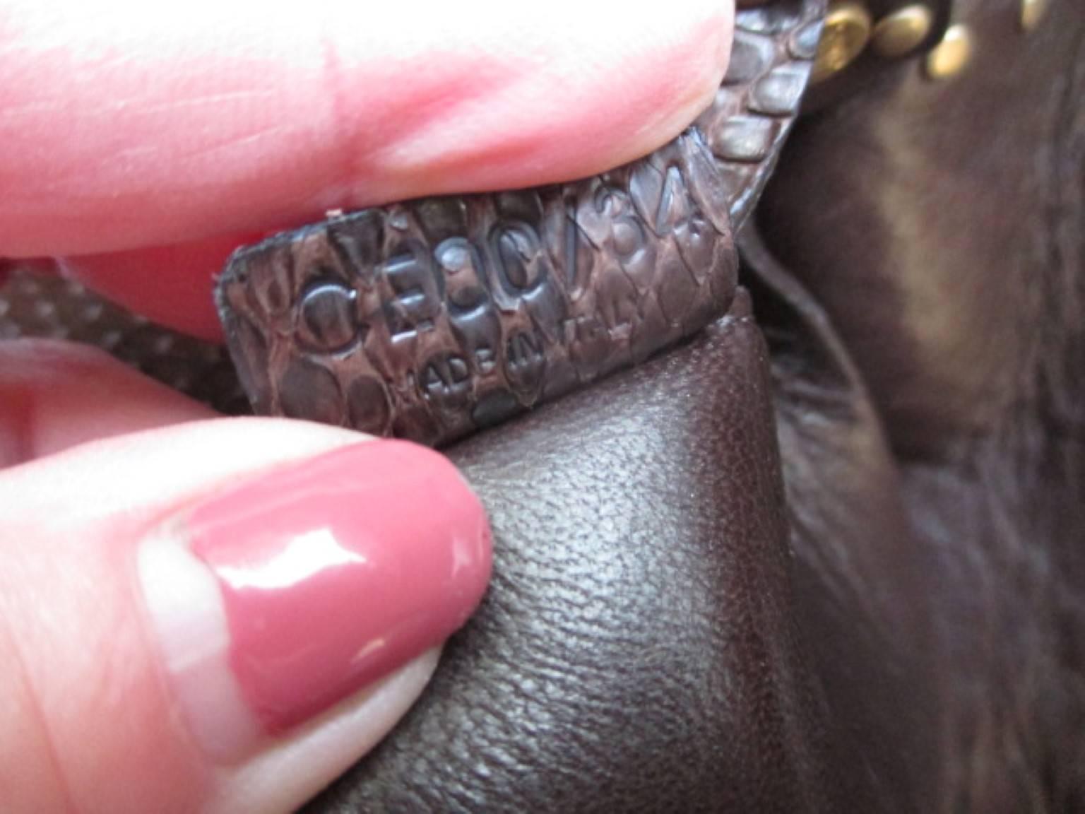 Celine little brown leather shoulderbag 1