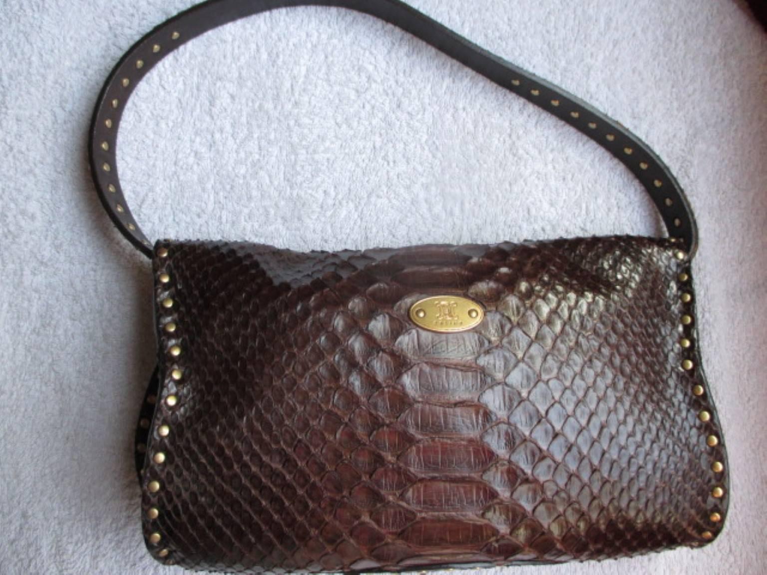 Celine little brown leather shoulderbag 4