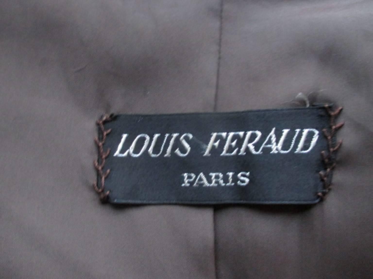 Louis Feraud Paris Brown Sheared Beaver Fur Coat In Fair Condition In Amsterdam, NL