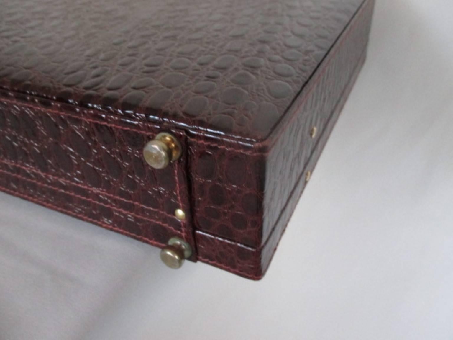 Businessklassisches Presto Aktentasche aus Lackleder im Angebot 3