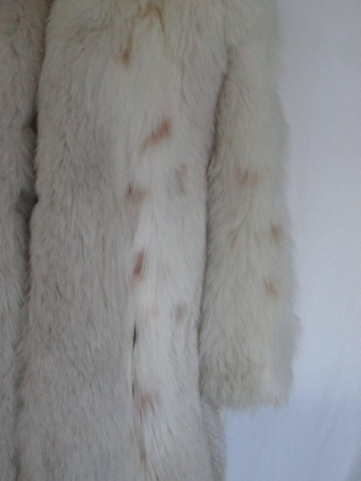 off white fur coat