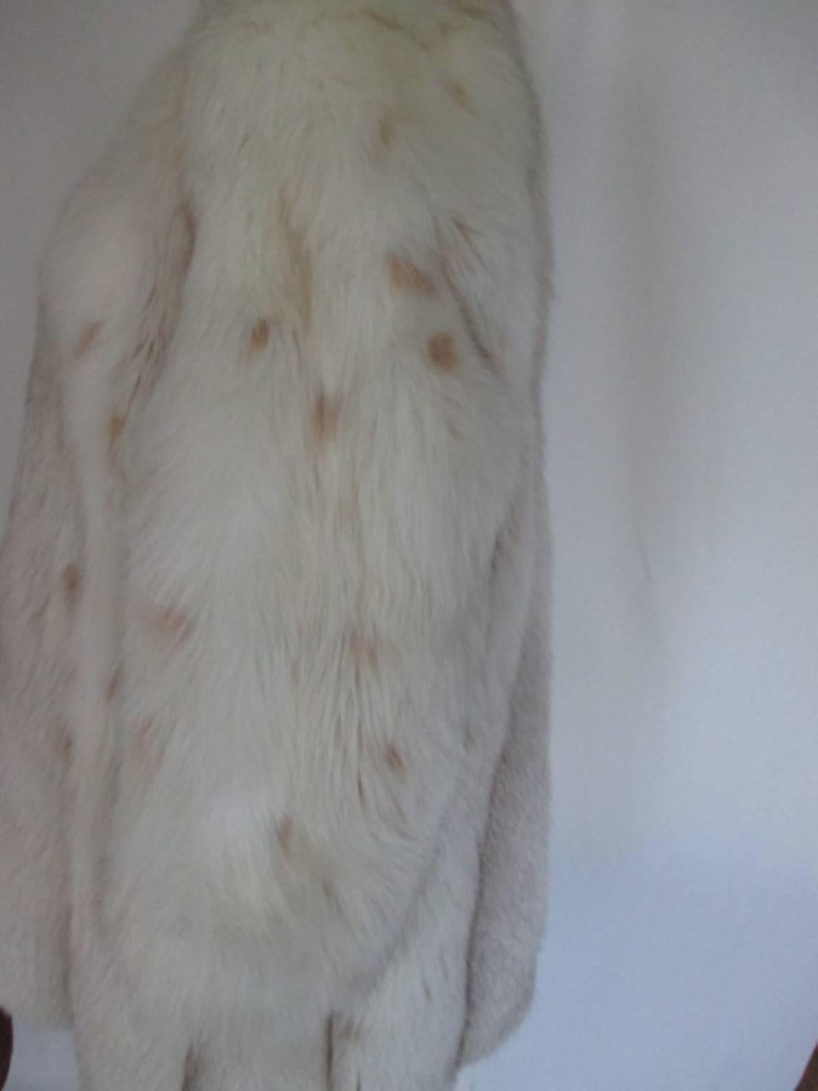 Women's or Men's Three Quarter Length Lynx Dyed Fox Fur Coat