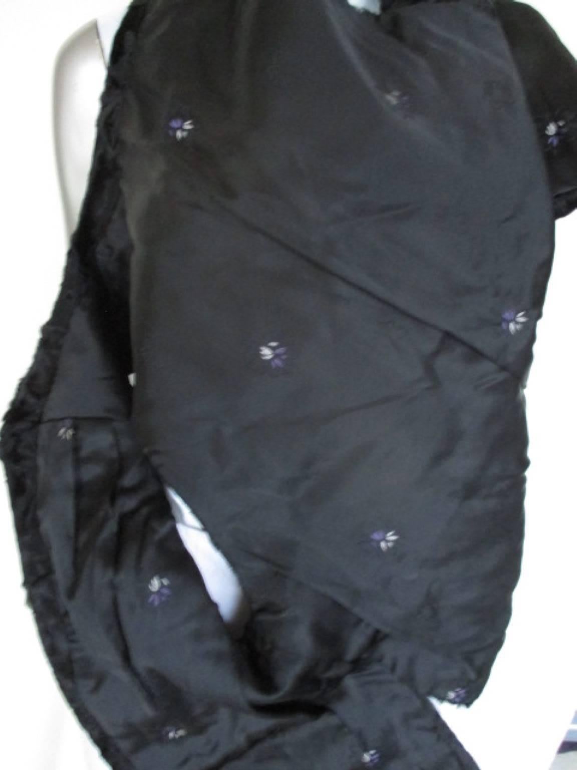 Black Persian Lamb Sleeveless Fur Vest For Sale 2