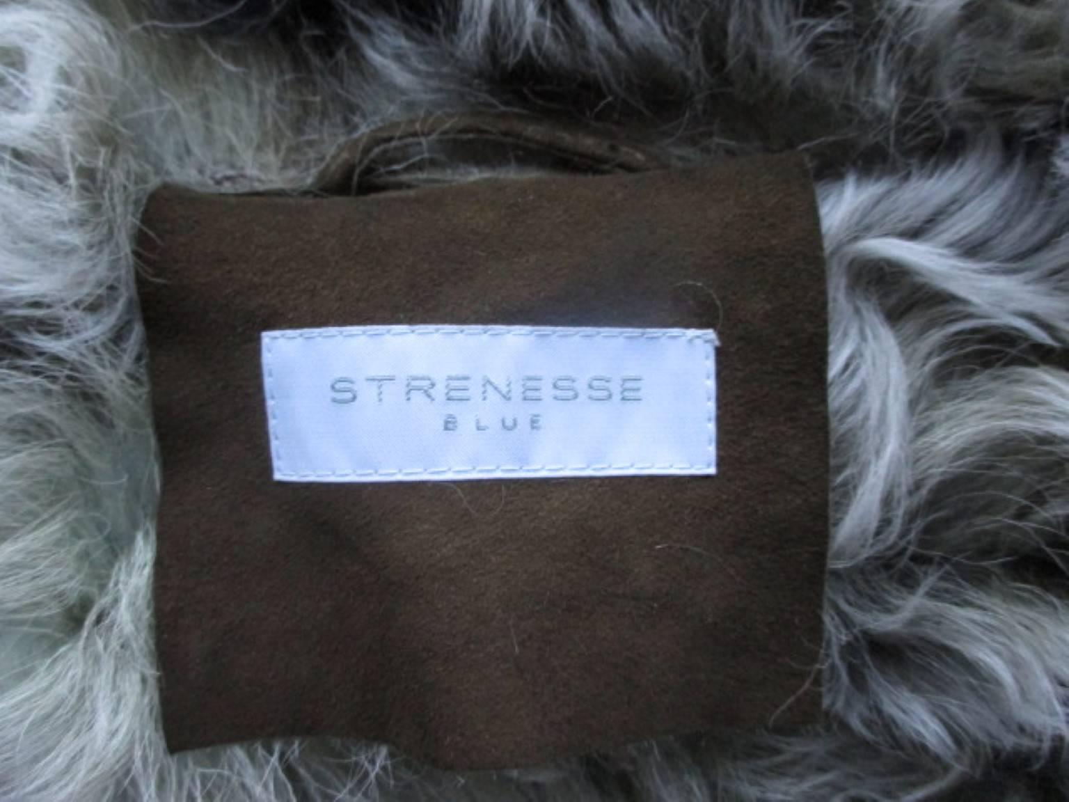 Black Strenesse Top Quality Soft Tuscan Lamb Shearling Coat