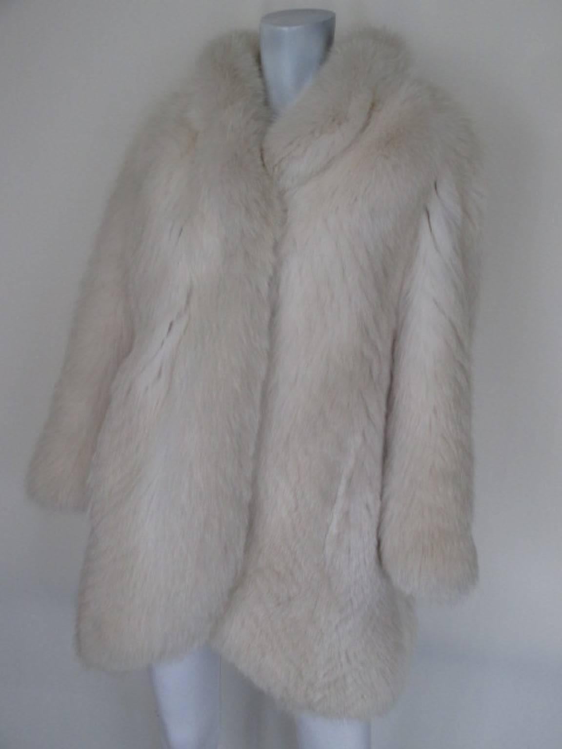 Gray Soft Fox Fur coat