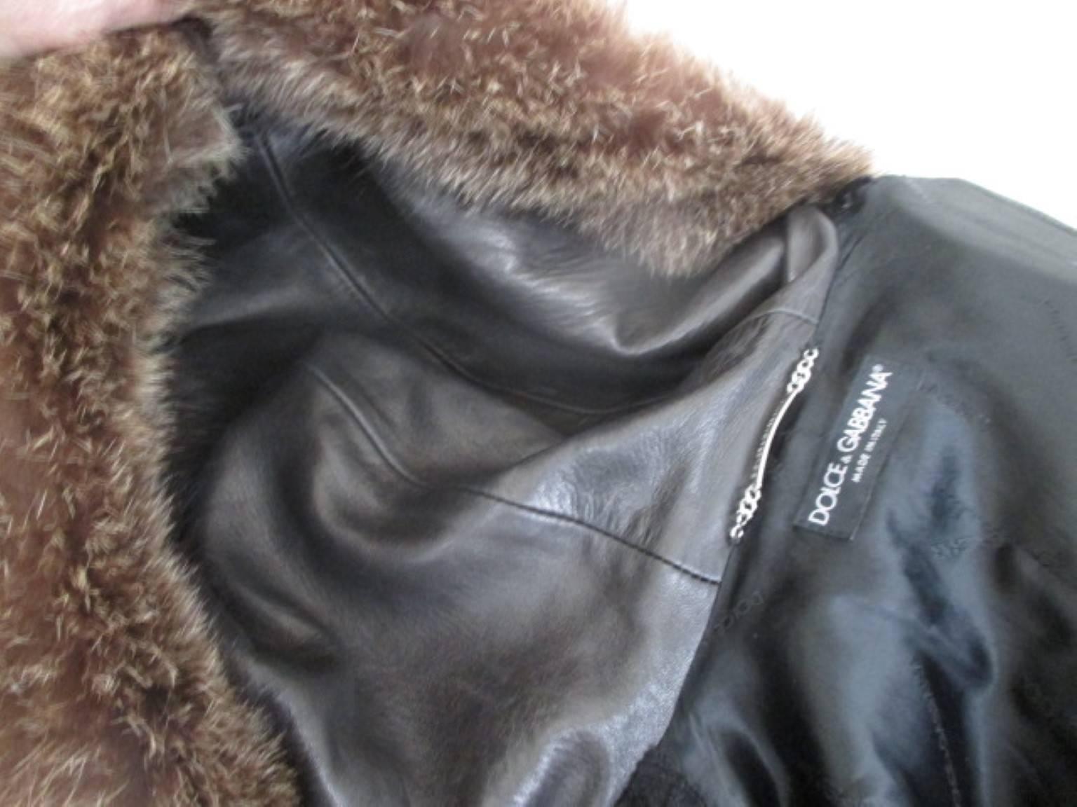 Dolce & Gabbana Hooded Black Pony Fur Coat In Good Condition In Amsterdam, NL