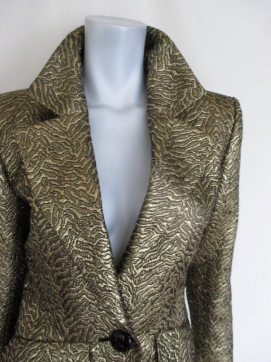 Women's or Men's Yves Saint Laurent Gold Metallic Jacket