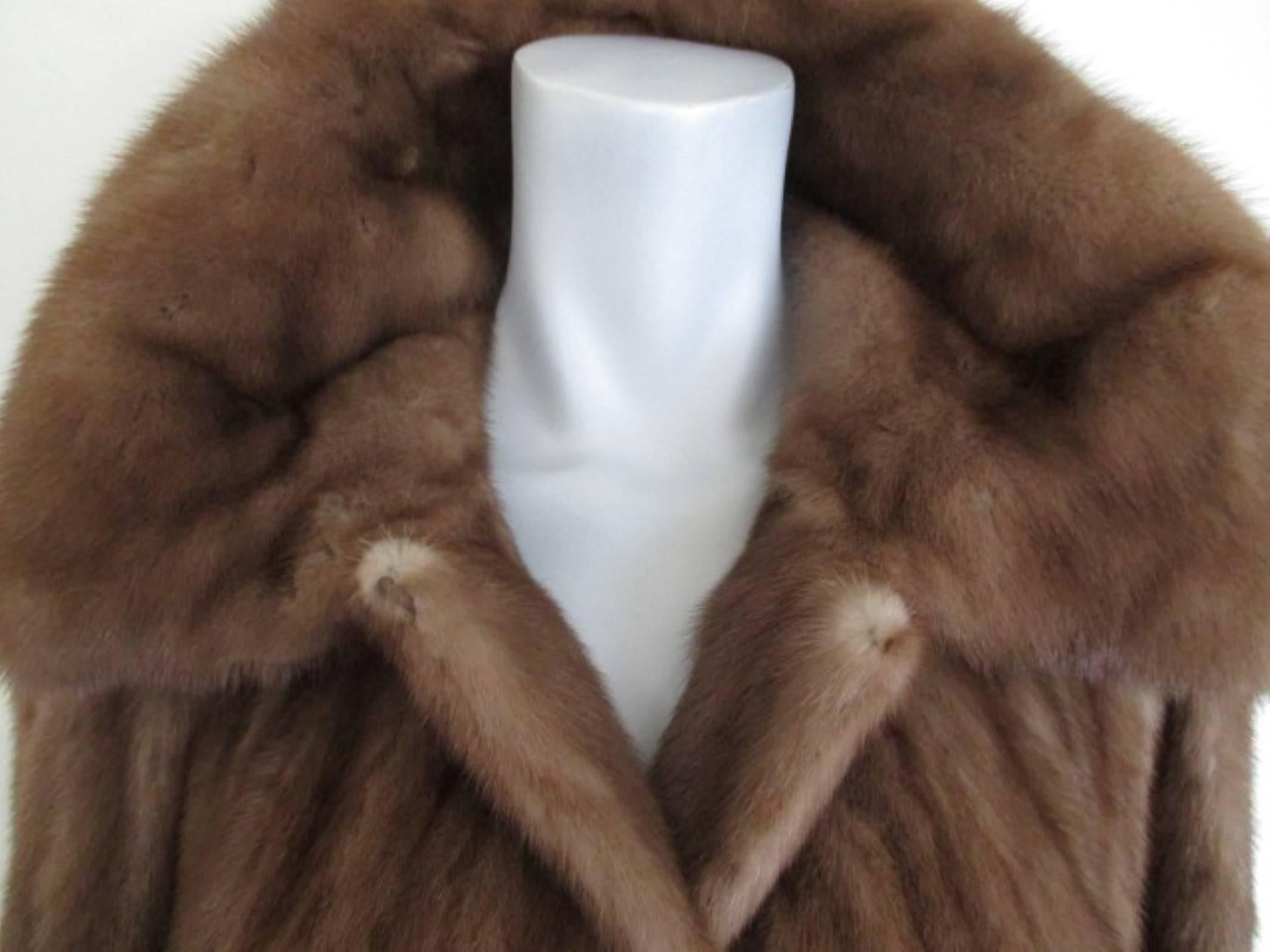 Saga Mink Fur Coat with Embroidered Lining For Sale 4