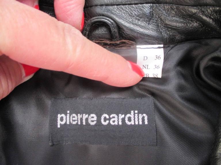 Pierre Cardin Black Leather Jacket For Sale at 1stDibs