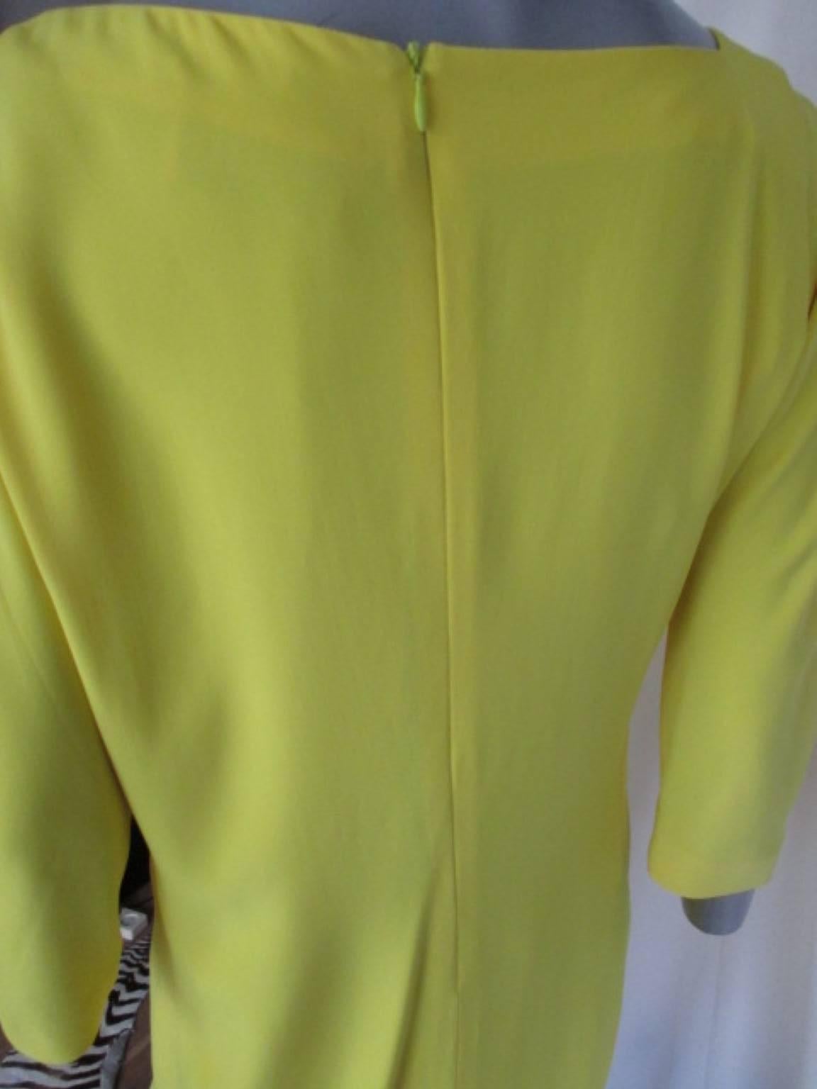 Yellow Gianfranco Ferre fringed yellow dress For Sale
