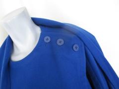 Louis Feraud Royal Blue Cashmere Fox Fur cape