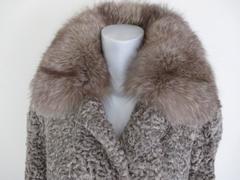 christian dior champagne persian lamb fox fur coat