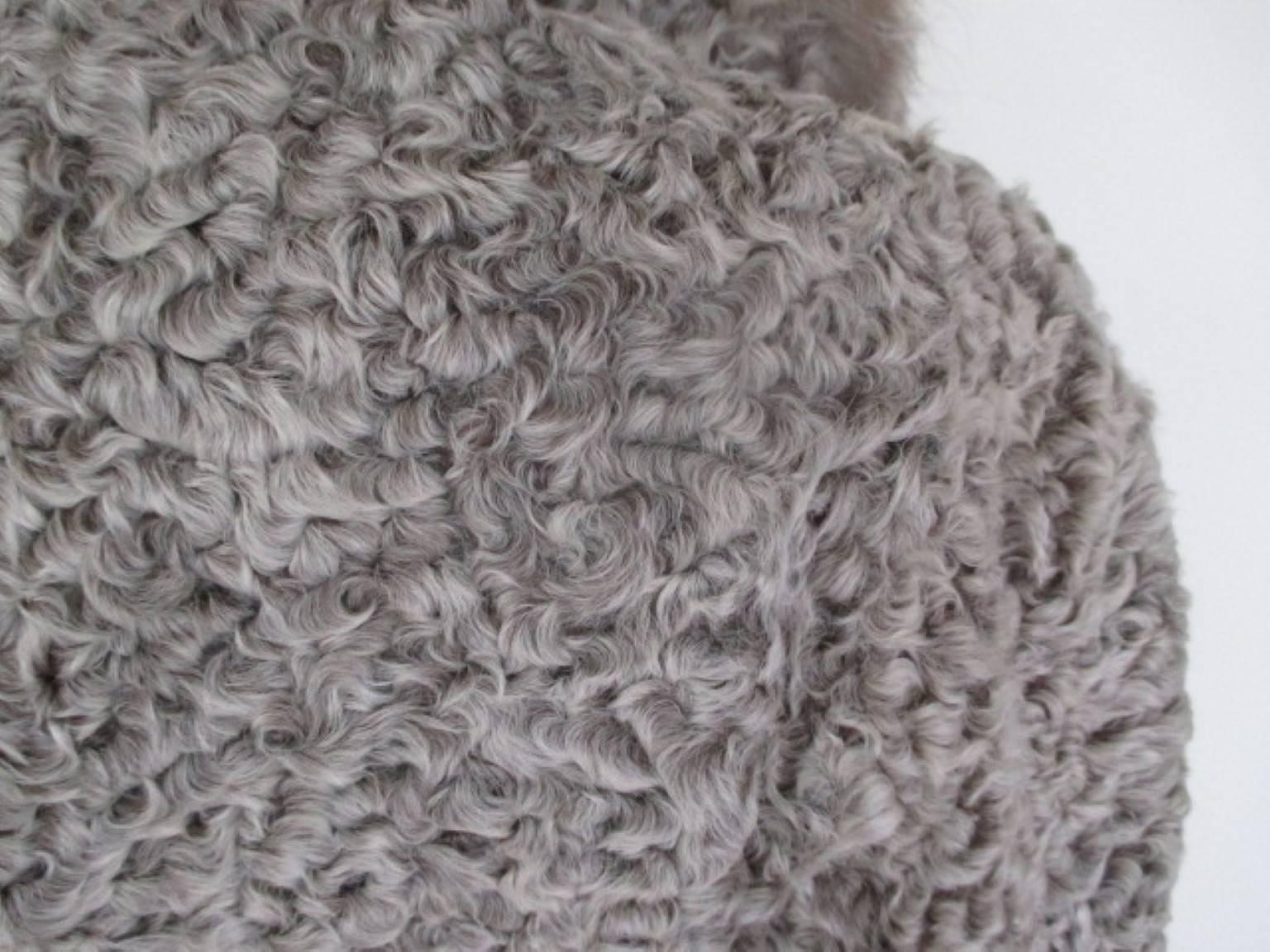 Women's or Men's christian dior champagne persian lamb fox fur coat