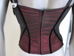 Christies Bordeaux Bustier with Black Fur