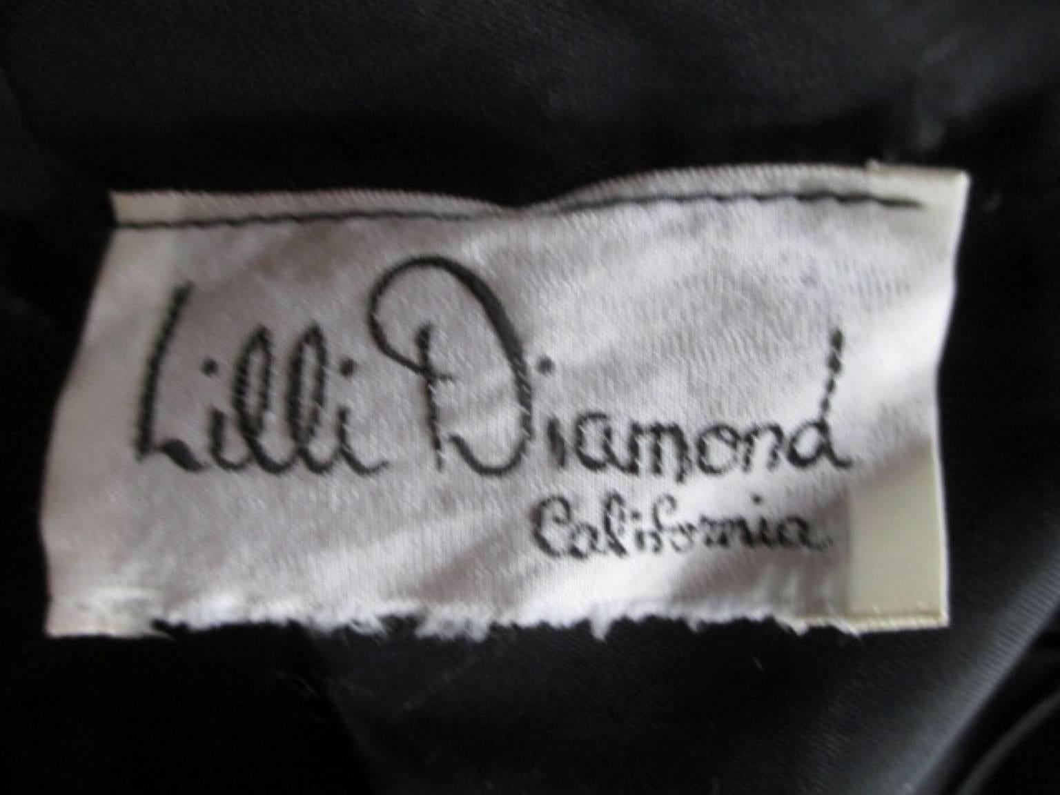 Lillian Diamond Black Marabou Sequin Jacket For Sale 1