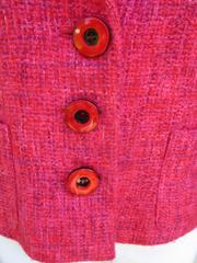 Pierre Balmain Paris red rose light wool jacket